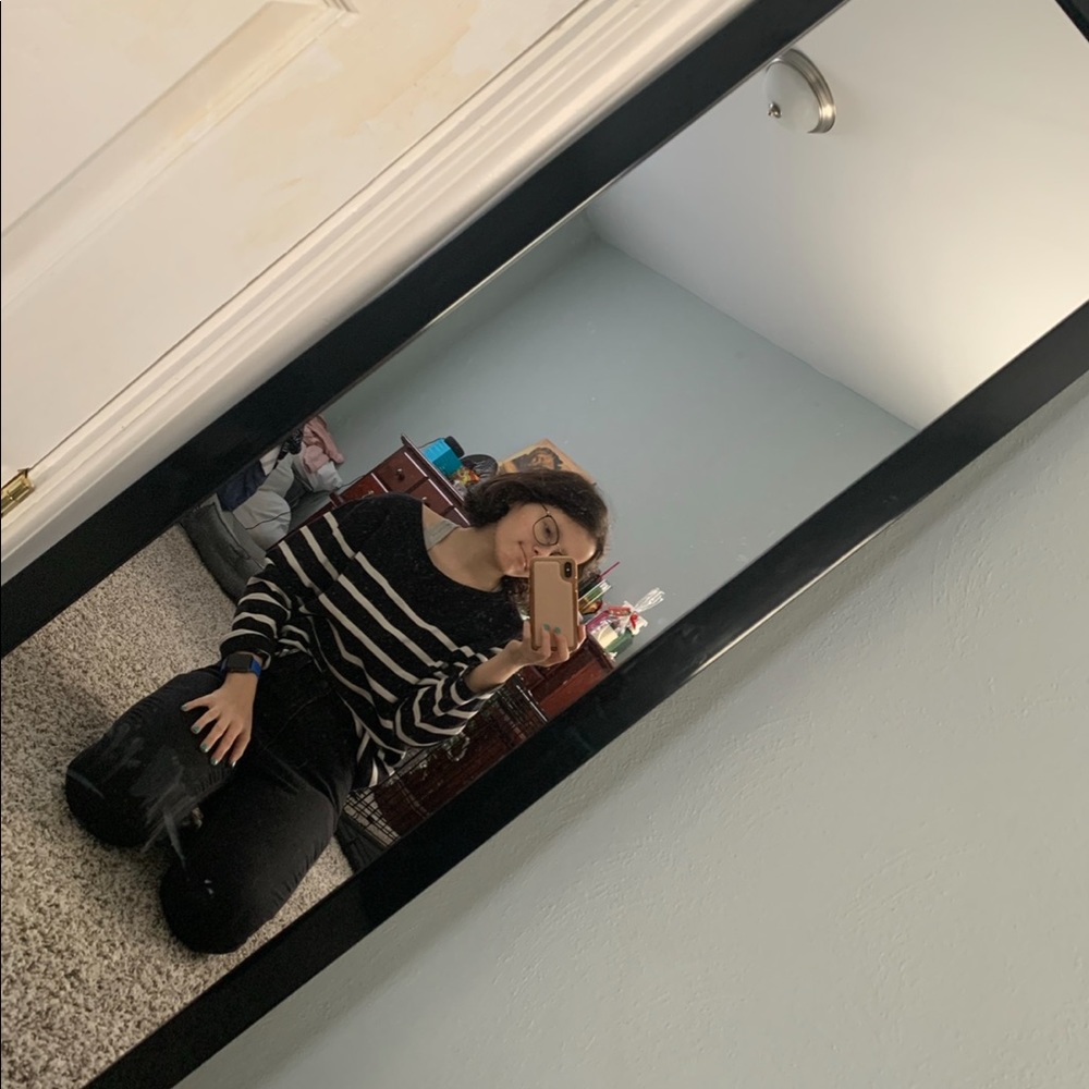 Modeling the black scarf that I am selling